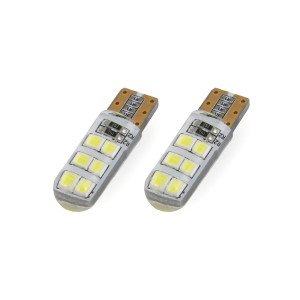 AMIO 01095/AM Λαμπάκια LED Standard Silica 12SMD τύπου T10 τάση λειτουργίας 12V απόδοσης 1.5W χρώμα λευκό για Επιβατικά Αυτοκίνητα - 2 τεμ.