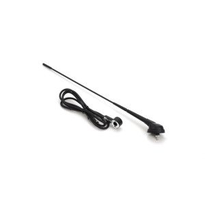 AMIO 01297/AM Κεραία Οροφής Αυτοκινήτου Μαύρη 40cm Φ5mm με Καλώδιο Σύνδεσης 2.3m για Λήψη Ραδιοφώνου FM AM - 1 τεμ.