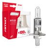 AMIO 01401/AM Λάμπα Αλογόνου Τύπου H1 Lumitec Silver βάση P14.5s τάση λειτουργίας 12V απόδοσης 55W χρώμα Λευκό +100% Φωτεινότητα Έως 25m για Επιβατικά Αυτοκίνητα - 2 τεμ.