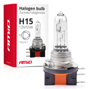 AMIO 01490/AM Λαμπτήρας Αλογόνου H15 PGJ23-t1 12V 55W Lumitec για Προβολείς Αυτοκινήτου – 1 Τεμ.