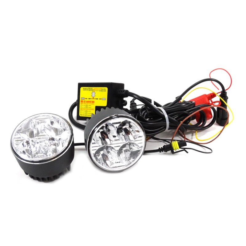 AMIO 01524/AM Στρογγυλά Φώτα Ημέρας DRL LED 12/24V 800Lm για Αυξημένη Ορατότητα & Ασφάλεια σε Αυτοκίνητο & Φορτηγό – Σετ 2 Τεμ.