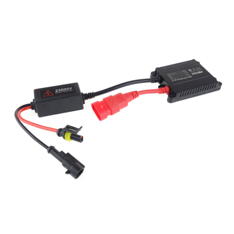 AMIO 01941/AM Kit Xenon H4 6000K 35W 12V με SLIM ballast για ισχυρό λευκό φωτισμό δρόμου και καθαρή δέσμη με εύκολη εγκατάσταση σε περιορισμένο χώρο - 1 Σετ