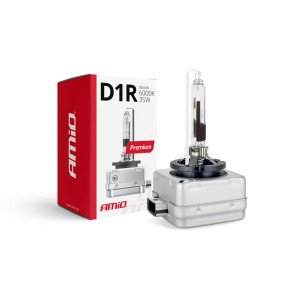 AMIO 01967/AM Λάμπα Xenon D1R 6000K 35W 12V Premium για αντικατάσταση εργοστασιακών και aftermarket xenon με καθαρό λευκό φωτισμό και σταθερή απόδοση με ενσωματωμένο igniter - 1 Τεμ.