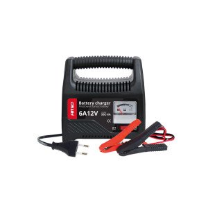 AMIO 02085/AM Φορτιστής Μπαταρίας 12V 6A για αξιόπιστη φόρτιση μπαταριών 20-80Ah με προστασία υπερφόρτωσης και ένδειξη κατάστασης φόρτισης για ασφαλή και εύκολη χρήση - 1 Τεμ.