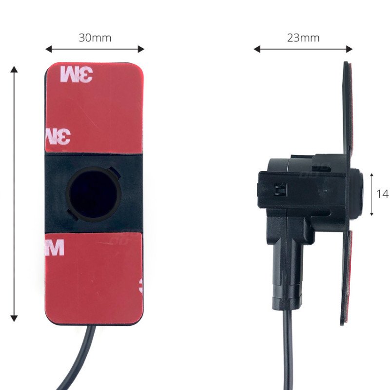 AMIO 02256/AM ΣΥΣΤΗΜΑ ΠΑΡΚΑΡΙΣΜΑΤΟΣ 12V ΜΕ 8 ΑΙΣΘΗΤΗΡΕΣ ΤΥΠΟΥ INSIDE MOUNT (ΜΑΥΡΟ) 16,5mm ΚΑΙ ΟΘΟΝΗ - 1 τεμ.