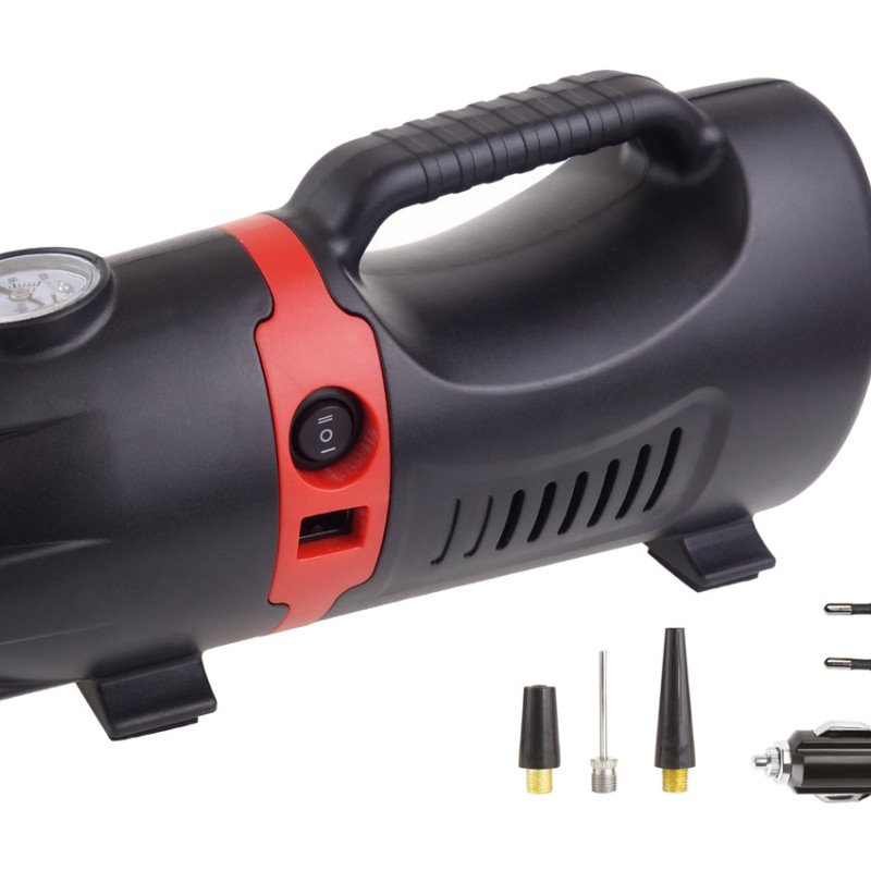 AMIO 02383/AM ΚΟΜΠΡΕΣΕΡ ΑΕΡΑ ΕΛΑΣΤΙΚΩΝ 230/12V 150psi 10bar ΜΕ ΦΙΣ ΑΝΑΠΤΗΡΑ & LED ΦΑΚΟ & ΚΑΛΩΔΙΟ - 1 τεμ.