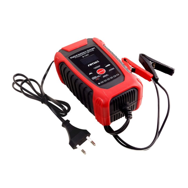 AMIO 02403/AM Φορτιστής Μπαταρίας Ψηφιακός 6/12V 2/6A - 1 τεμ.