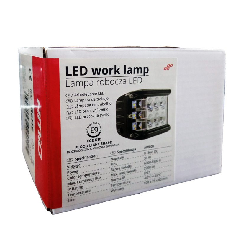 AMIO 02422/AM ΠΡΟΒΟΛΕΑΣ ΕΡΓΑΣΙΑΣ WORKING LAMP 12LED 3030 9-36V 2880lm 6000K 110x75mm AWL08 – 1 ΤΕΜ.