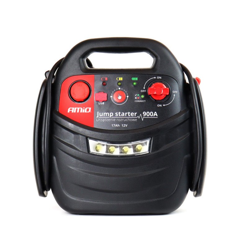 AMIO 02523/AM ΕΚΚΙΝΗΤΗΣ ΜΠΑΤΑΡΙΑΣ STARTER 4 ΣΕ 1 17Ah 12V DC 300A (700A max) 250PSI ΜΕ ΚΟΜΠΡΕΣΕΡ ΑΕΡΑ / ΜΑΝΟΜΕΤΡΟ / 3 LED / 2 ΠΡΙΖΕΣ 12V / 1 ΘΥΡΑ USB 5V 2,1A SENA ΓΙΑ ΒΕΝΖΙΝΗ ΚΑΙ DIESEL - 1 ΤΕΜ.
