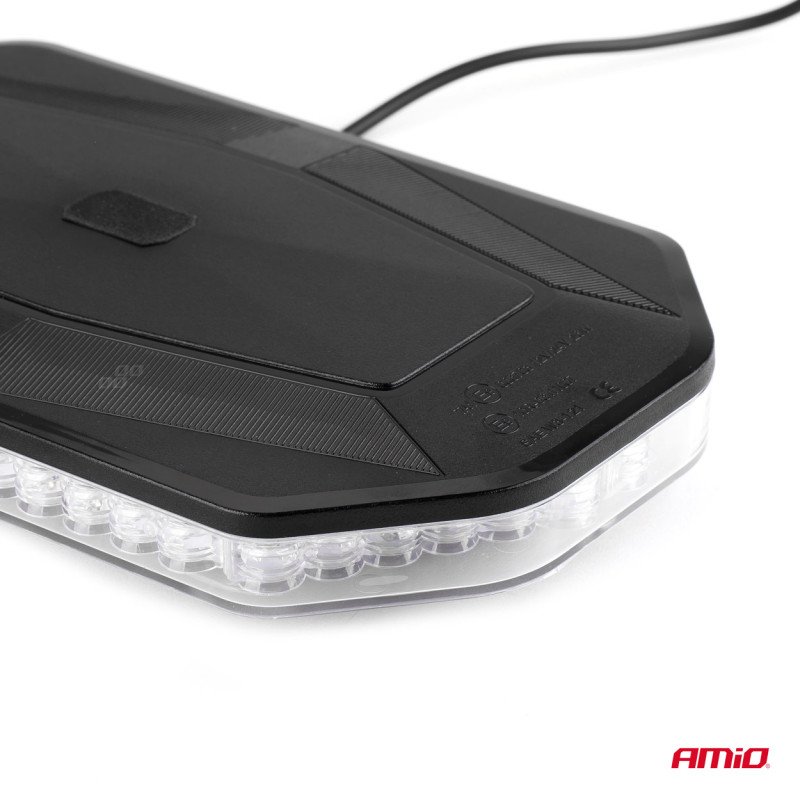 AMIO 02920/AM ΦΑΡΟΣ/ΜΠΑΡΑ 12>24V 48SMD LED ΠΟΡΤΟΚΑΛΙ ΜΕ ΦΙΣ ΑΝΑΠΤΗΡΑ & ΜΑΓΝΗΤΙΚΗ ΒΑΣΗ 293x171x46mm​ -1 ΤΕΜ.