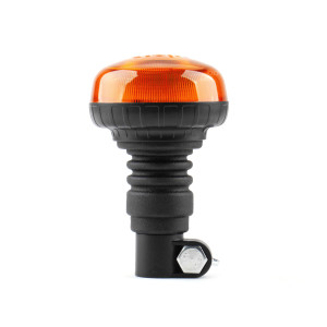 AMIO 02921/AM ΦΑΡΟΣ ΠΕΡΙΣΤΡΕΦΟΜΕΝΟΣ LED MINI 12/24V 18SMD ΕΛΑΣΤΙΚΟΣ ΒΙΔΩΤΟΣ ΠΟΡΤΟΚΑΛΙ 138x86mm -1 ΤΕΜ.