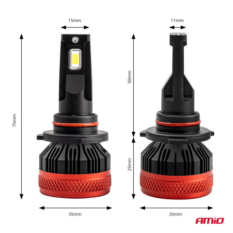 AMIO 02983/AM ΛΑΜΠΕΣ LED CAN-BUS HΒ4 9006 9>16V 90W 6.500K 9900lm (ΜΕ ΑΝΕΜΙΣΤΗΡΑΚΙ) X3 SERIES - 2 Τεμ.