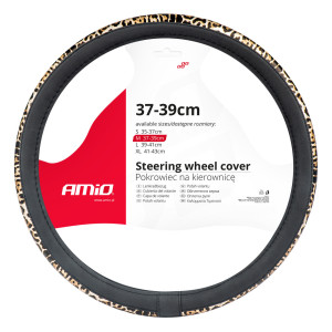 AMIO 02984/AM ΚΑΛΥΜΜΑ ΤΙΜΟΝΙΟΥ 37-39cm SWC-43-M ΜΑΥΡΟ/ΛΕΟΠΑΡ (LEOPARD) - 1 ΤΕΜ.