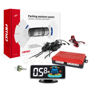 AMIO 03188/AM ΣΥΣΤΗΜΑ ΠΑΡΚΑΡΙΣΜΑΤΟΣ 12V ΜΕ 4 ΑΙΣΘΗΤΗΡΕΣ ΣΕ ΛΕΥΚΟ ΧΡΩΜΑ 21,5mm ΜΕ BUZZER (ΗΧΟ) ΚΑΙ ΟΘΟΝΗ LED 3D - 1 τεμ. AMIO 03188/AM ΣΥΣΤΗΜΑ ΠΑΡΚΑΡΙΣΜΑΤΟΣ 12V ΜΕ 4 ΑΙΣΘΗΤΗΡΕΣ ΣΕ ΛΕΥΚΟ ΧΡΩΜΑ 21,5mm ΜΕ BUZZER (ΗΧΟ) ΚΑΙ ΟΘΟΝΗ LED 3D - 1 τεμ.