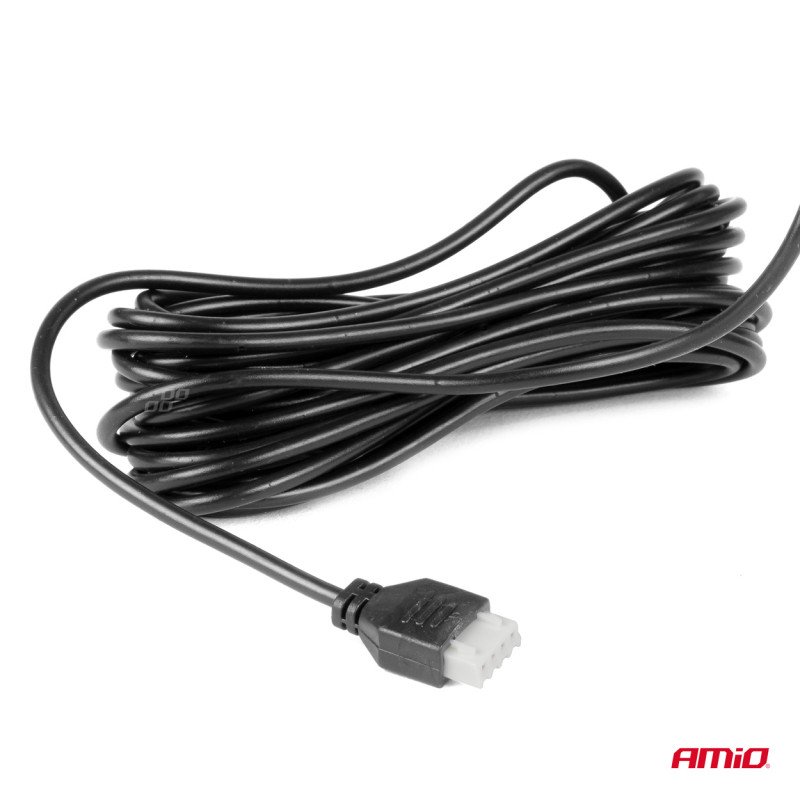 AMIO 03196/AM ΣΥΣΤΗΜΑ ΠΑΡΚΑΡΙΣΜΑΤΟΣ 12V ΜΕ 8 ΑΙΣΘΗΤΗΡΕΣ ΣΕ MAYΡΟ ΧΡΩΜΑ ΕΣΩΤΕΡΙΚΗΣ ΤΟΠΟΘΕΤΗΣΗΣ 16,5mm ΜΕ BUZZER (ΗΧΟ) ΚΑΙ ΟΘΟΝΗ LED 3D - 1 τεμ.