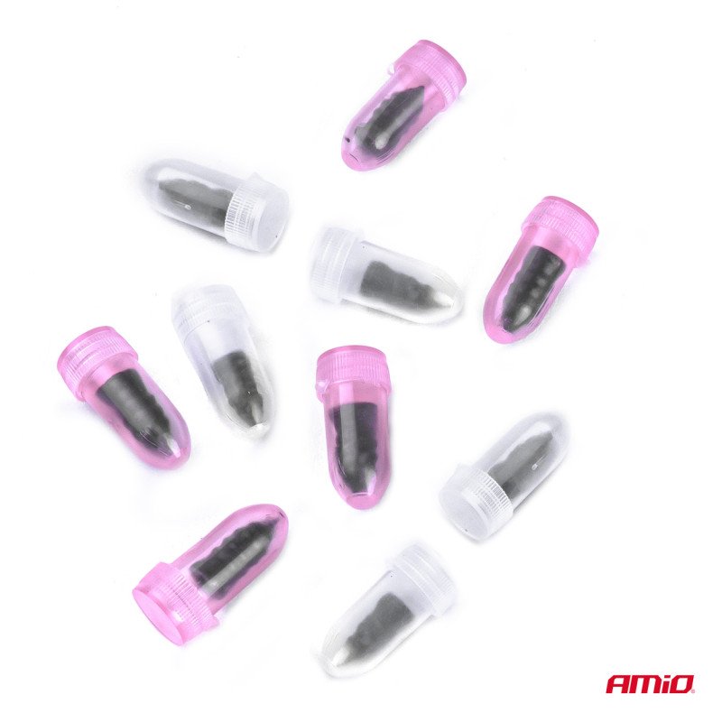 AMIO 03227/AM Kit ΕΠΙΔΙΟΡΘΩΣΗΣ ΕΛΑΣΤΙΚΩΝ ΜΕ ΒΙΔΕΣ ΑΠΟ ΚΑΟΥΤΣΟΥΚ (1,2x0,4cm/0,9x0,2cm) - 10 TEM.