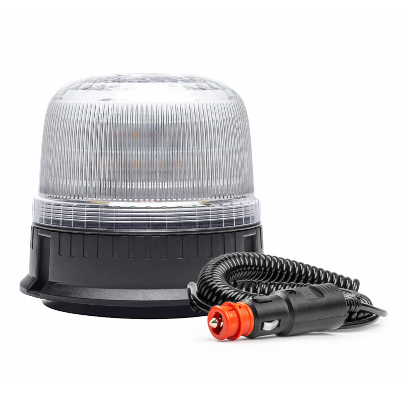 AMIO 03340/AM ΦΑΡΟΣ DIAMONT W25M ΜΕ ΛΕΥΚΟ ΚΑΠΑΚΙ 12/24V 24xSMD LED ΠΟΡΤΟΚΑΛΙ ΜΑΓΝΗΤΙΚΟΣ ΦΙΣ ΑΝΑΠΤΗΡΑ 131x126mm - 1 ΤΕΜ.