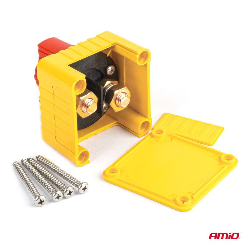 AMIO 03839/AM ΔΙΑΚΟΠΤΗΣ POWER-OFF ΜΠΑΤΑΡΙΑΣ ΣΕ ΒΑΣΗ 12-48V 300A ΜΑΥΡΟ/ΧΡΥΣΟ - 1 Τεμ.