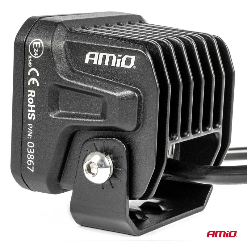 AMIO 03867/AM ΠΡΟΒΟΛΕΑΣ ΟΔΗΓΗΣΗΣ LED PRO IP67 10-30V 18W ΤΕΤΡΑΓΩΝΟΣ 82x78x76mm - 1 ΤΕΜ.