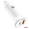 AMIO 03875/AM ΦΟΡΤΙΣΤΗΣ ΑΝΑΠΤΗΡΑ 12/24V ΜΕ 2 ΘΥΡΕΣ USB-C+USB 20W 5V/3AQC ΤΑΧΕΙΑΣ ΦΟΡΤΙΣΗΣ ΛΕΥΚΟΣ - 1 Τεμ.