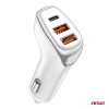 AMIO 03886/AM ΦΟΡΤΙΣΤΗΣ ΑΝΑΠΤΗΡΑ 12/24V ΜΕ 3 ΘΥΡΕΣ USB-C+2xUSB 38W 5V/3AQC ΤΑΧΕΙΑΣ ΦΟΡΤΙΣΗΣ ΛΕΥΚΟΣ - 1 Τεμ.