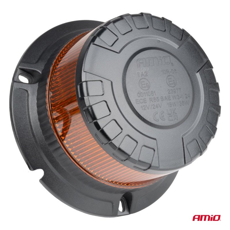 AMIO 04105/AM ΦΑΡΟΣ HEAVY DUTY W28M 12/24V ΠΟΡΤΟΚΑΛΙ 16LED ΜΑΓΝΗΤΙΚΟΣ/ΒΙΔΩΤΟΣ ΜΕ ΦΙΣ ΑΝΑΠΤΗΡΑ Υ89mm Φ110mm - 1 τεμ.