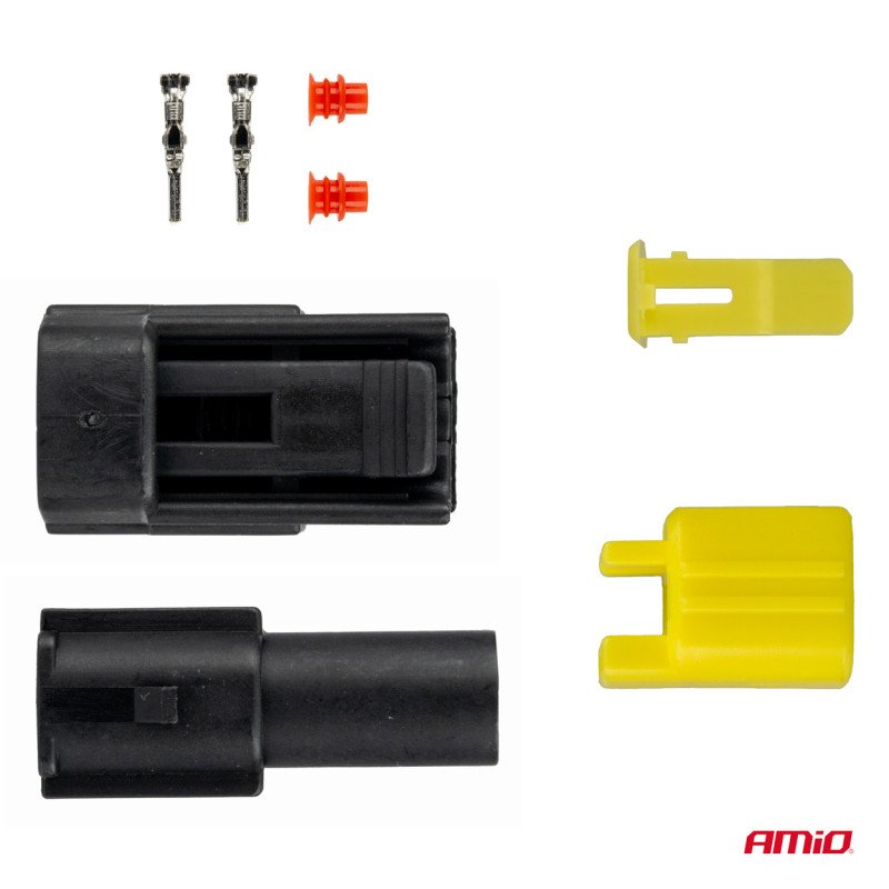 AMIO 04345/AM ΦΙΣΑ ΣΥΝΔΕΣΗΣ ΜΕ ΥΠΟΔΟΧΗ 1 PIN Φ2,2mm ΑΔΙΑΒΡΟΧΗ - 1 τεμ.