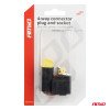 AMIO 04348/AM ΦΙΣΑ ΣΥΝΔΕΣΗΣ ΜΕ ΥΠΟΔΟΧΗ 4 PIN Φ2,2mm ΑΔΙΑΒΡΟΧΗ - 1 τεμ.