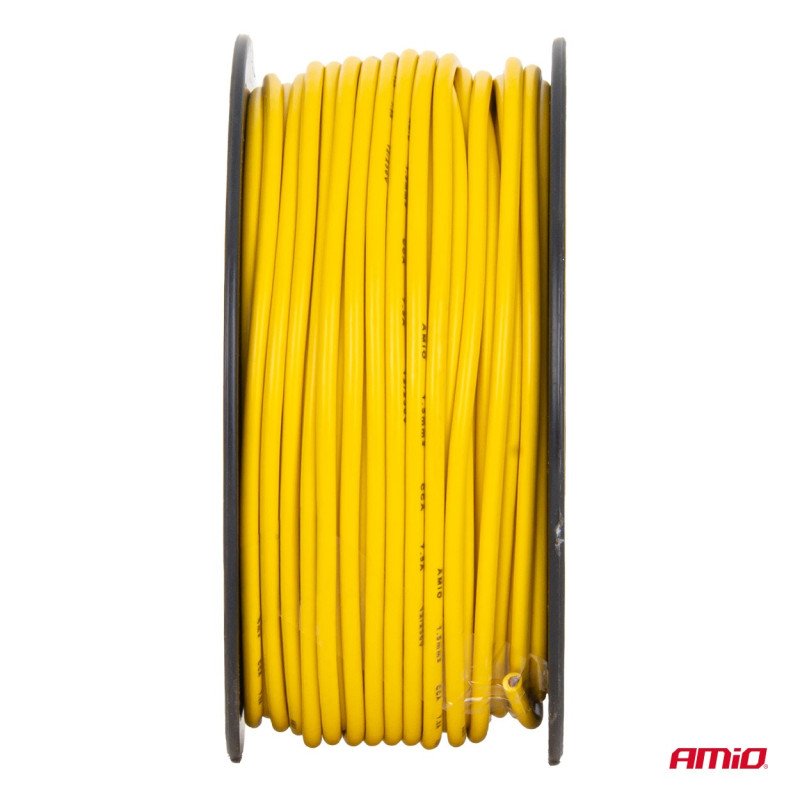 AMIO 04449/AM Μονόκλωνο Καλώδιο Εγκατάστασης CCA 1×1,5mm² 50m – 7,5A / 12-230V - 1 τεμ.