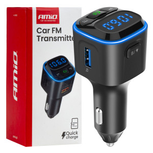 AMIO 04651/AM FM Transmitter Αυτοκινήτου 12/24V με 1xUSB Type-A και 2xUSB Type-C - 1 τεμ.