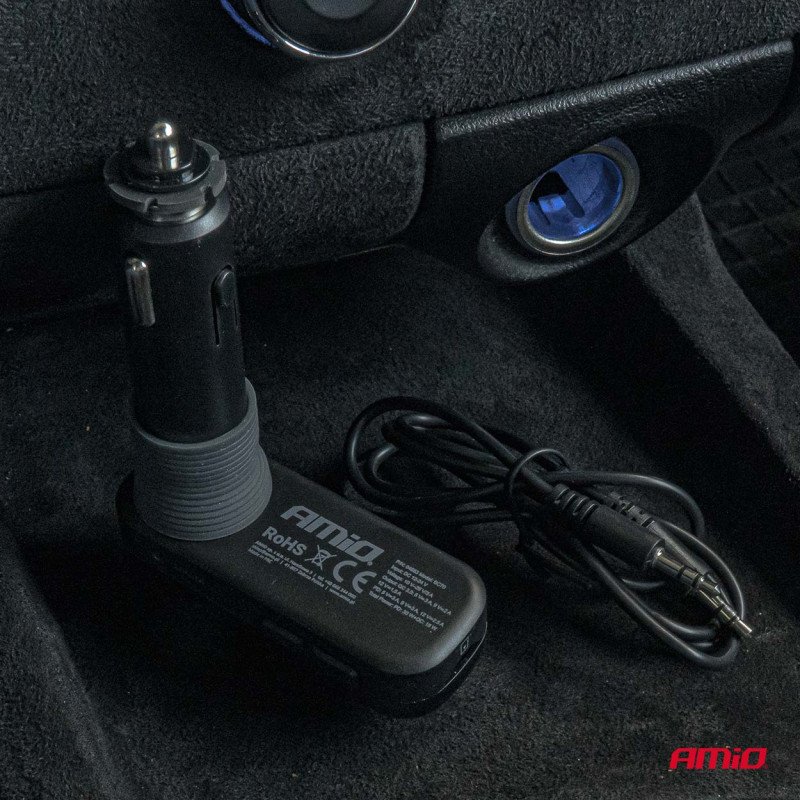 AMIO 04653/AM FM Transmitter Αναπτήρα τύπου FMT06 τάση λειτουργίας 12-24V με 2xUSB Type-A, 1xUSB Type-C και υποδοχή microSD για Επιβατικά Αυτοκίνητα και Φορτηγά - 1 τεμ. AMIO 04653/AM FM Transmitter Αναπτήρα τύπου FMT06 τάση λειτουργίας 12-24V με 2xUSB Type-A, 1xUSB Type-C και υποδοχή microSD για Επιβατικά Αυτοκίνητα και Φορτηγά - 1 τεμ.