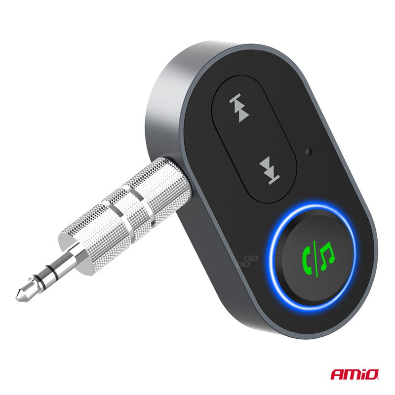 AMIO 04658/AM Bluetooth Δέκτης (Receiver) για Ασύρματη Μετάδοση Ήχου με υποδοχή Mini Jack 3.5mm για Αυτοκίνητα και Ηχοσυστήματα - 1 τεμ.