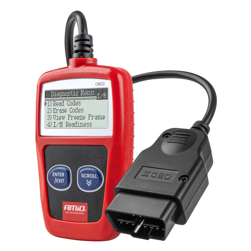 AMIO 04729/AM Διαγνωστικό Αυτοκινήτου OBD 2 τύπου V300 τάση λειτουργίας 8-18V με οθόνη LCD 128x64 pixels για Επιβατικά Αυτοκίνητα - 1 τεμ.