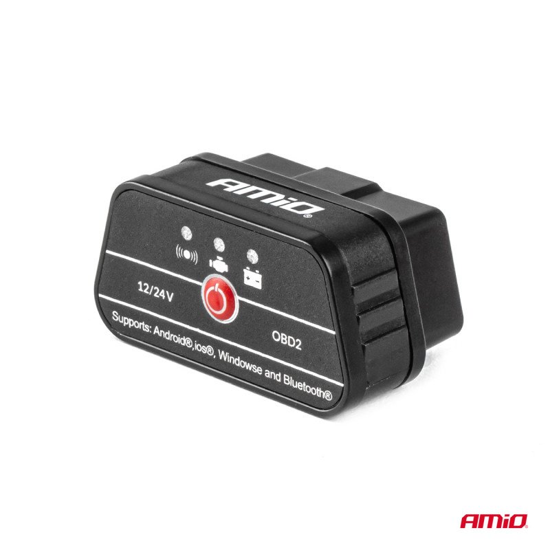 AMIO 04731/AM Διαγνωστικό Αυτοκινήτου OBD 2 τύπου ELM327 Bluetooth PIC25K80 τάση λειτουργίας 12V με ασύρματη σύνδεση για Επιβατικά Αυτοκίνητα - 1 τεμ.