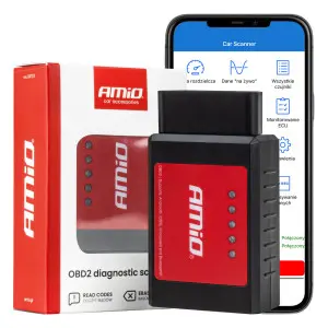 AMIO 04733/AM Διαγνωστικό Αυτοκινήτου OBD 2 τύπου ELM327 Bluetooth XL τάση λειτουργίας 12V με ασύρματη σύνδεση για Επιβατικά Αυτοκίνητα - 1 τεμ.