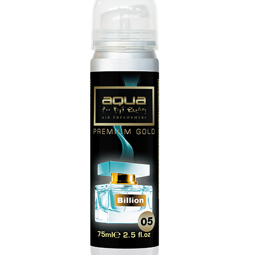 AQUA 10-782/AQ ΑΡΩΜΑΤΙΚΟ ΑΥΤΟΚΙΝΗΤΟΥ ΣΕ ΣΠΡΕΙ (SPRAY) ΜΕ ΑΡΩΜΑ BILLION PREMIUM GOLD SERIES 75ml AQUA - 1 TEM.
