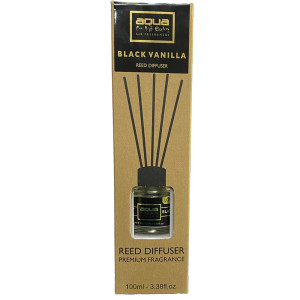 AQUA 10-823/AQ Αρωματικό Χώρου Black Vanilia Home Reed Diffuser με 6 Στικς Aqua 100 ml - 1 τμχ
