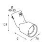 LAMPA L6011.5 ΑΚΡΟ ΕΞΑΤΜΙΣΗΣ TS-67 40-55mm ΛΟΞΟ 110 ΜΟΙΡΕΣ
