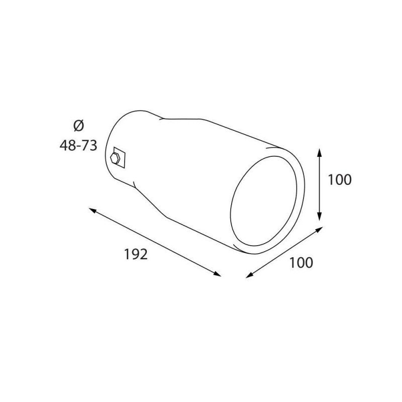 LAMPA L6012.2 ΑΚΡΟ (ΜΠΟΥΚΑ) ΕΞΑΤΜΙΣΗΣ ΣΤΡΟΓΓΥΛΗ TS-72 48>73mm (ΜΗΚΟΣ: 192mm / ΦΑΡΔΟΣ: 100mm ) - 1 TEM. LAMPA L6012.2 ΑΚΡΟ (ΜΠΟΥΚΑ) ΕΞΑΤΜΙΣΗΣ ΣΤΡΟΓΓΥΛΗ TS-72 48>73mm (ΜΗΚΟΣ: 192mm / ΦΑΡΔΟΣ: 100mm ) - 1 TEM.