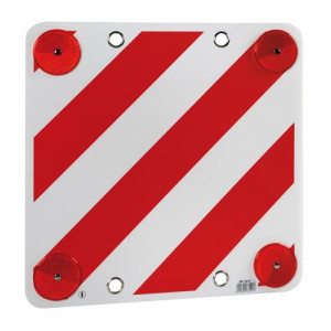 LAMPA L6610.1 ΑΝΑΚΛΑΣΤΙΚΟ ΣΗΜΑ ΠΡΟΕΞΕΧΟΝΤΟΣ ΦΟΡΤΙΟΥ ΚΟΚΚΙΝΟ/ΑΣΠΡΟ 50x50cm 1ΤΕΜ