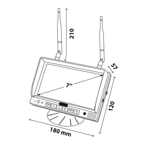 LAMPA L7444.3 ΟΘΟΝΗ M4 180x120x57mm ΑΣΥΡΜΑΤΗ 7 ΙΝΤΣΕΣ 10-32V ΓΙΑ 4 ΚΑΜΕΡΕΣ ΚΑΙ 4 AUDIO