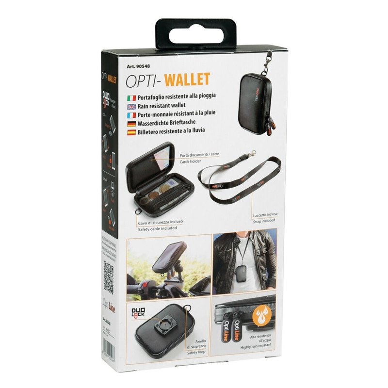 OPTILINE 9054.8-LM Θήκη Πορτοφόλι Wallet της σειράς Universal Εφαρμογής με διαστάσεις 120 x 80 x 20 mm, συμβατή με Βάσεις Στήριξης Κινητού Optiline για Μηχανή με σύστημα Duolock