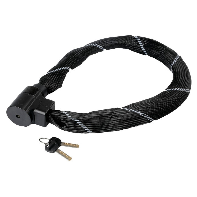 LAMPA 9067.1-LM ΑΝΤΙΚΛΕΠΤΙΚΗ ΚΟΥΛΟΥΡΑ TAIPAN ΜΕ ΝΑΥΛΟΝ ΥΦΑΣΜΑ ΜΑΥΡΗ 90cm 10mm (2 ΚΛΕΙΔΙΑ)