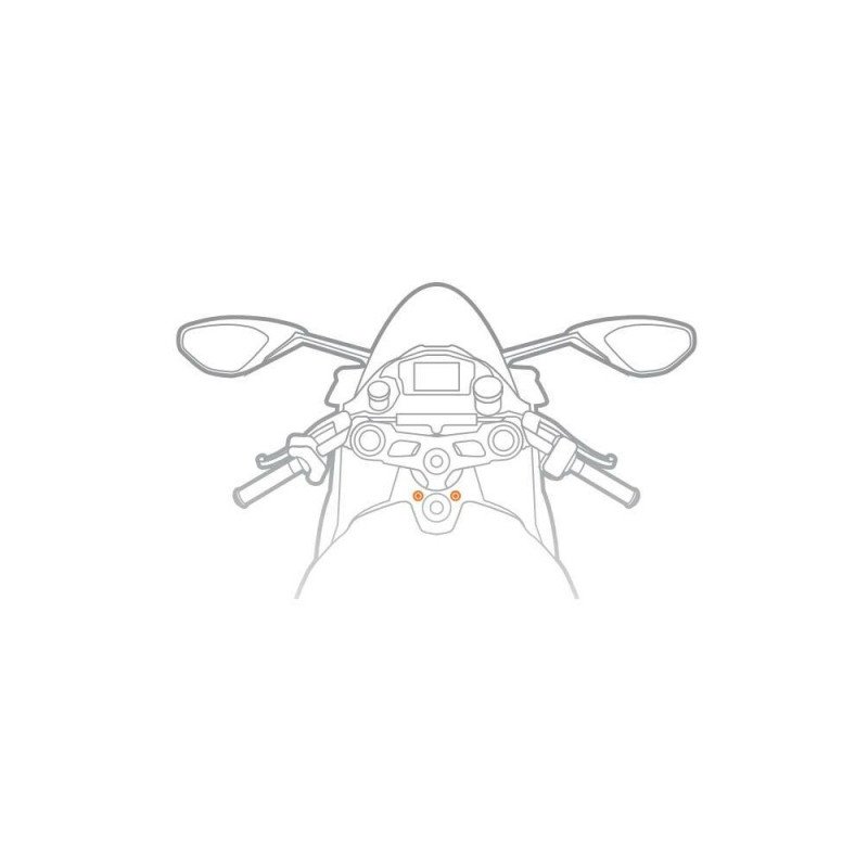 OPTILINE L9158.4 Βάση Στήριξης Κινητού Panigale της σειράς Titan για τις Βίδες στην Μίζα στο Τιμόνι Μηχανής Panigale 899, 959, V2, 1199, 1299, V4 με σύστημα Duolock, συμβατή με Θήκες ή Αντάπτορες Κινητού Optiline