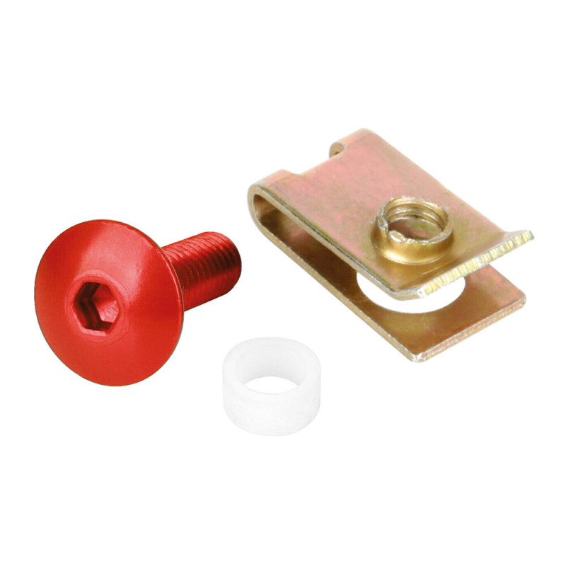 LAMPA 9165.8-LM Kit ΤΟΠΟΘΕΤΗΣΗΣ FAIRINGS MOTO ΑΠΟ ΑΝΑΔ. ΑΛΟΥΜΙΝΙΟ (ΒΙΔΕΣ M5 /ΜΕΤΑΛΛΙΚΟ ΚΛΙΠ/ΡΟΔΕΛΕΣ) ΚΟΚΚΙΝΟ -10 TEM.
