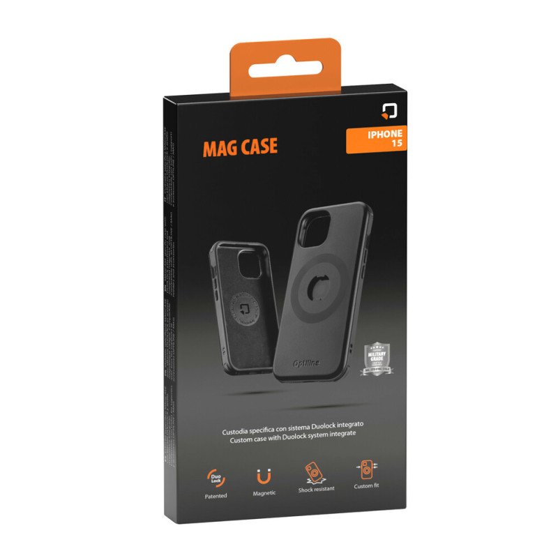 OPTILINE 9182.7-LM Θήκη Κινητού Mag Case iPhone της σειράς για Apple iPhone 15 MagSafe Τεχνολογίας με 34 μαγνήτες και Δυνατότητα Ασύρματης Φόρτισης συμβατή με Βάσεις Στήριξης Κινητού Optiline για Μηχανή με σύστημα Duolock
