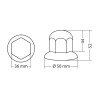 LAMPA L9764.2 ΚΑΠΑΚΙΑ ΠΑΞΙΜΑΔΙΩΝ / ΜΠΟΥΛΟΝΙΩΝ ΦΟΡΤΗΓΟΥ ΠΛΑΣΤΙΚΑ ΧΡΩΜΙΟΥ 27mm 8ΤΕΜ.