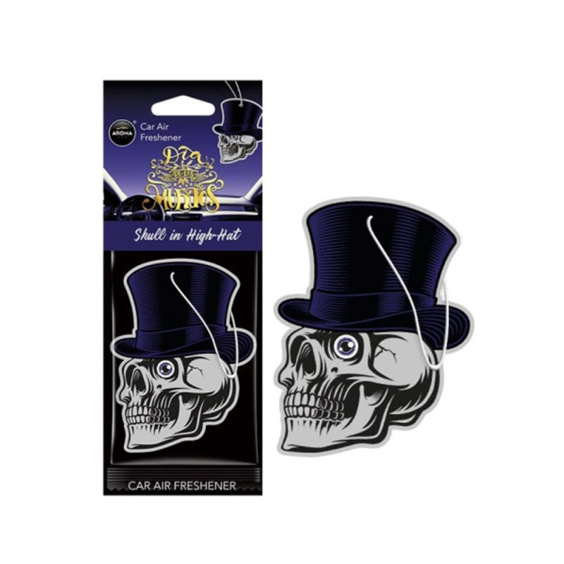 AMIO A10380/AM ΑΡΩΜΑΤΙΚΟ ΚΡΕΜΑΣΤΟ AROMA CAR MUERTOS SKULL IN HAT BLACK OUD - 1 TEM.