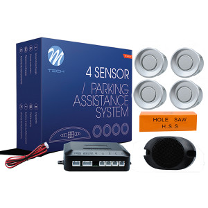 M-TECH CP7S/MT ΣΥΣΤΗΜΑ ΠΑΡΚΑΡΙΣΜΑΤΟΣ 9-15V ΜΕ 4 ΑΙΣΘΗΤΗΡΕΣ (ΑΣΗΜΙ) 21,5mm ΚΑΙ BUZZER (MONO HXOΣ)