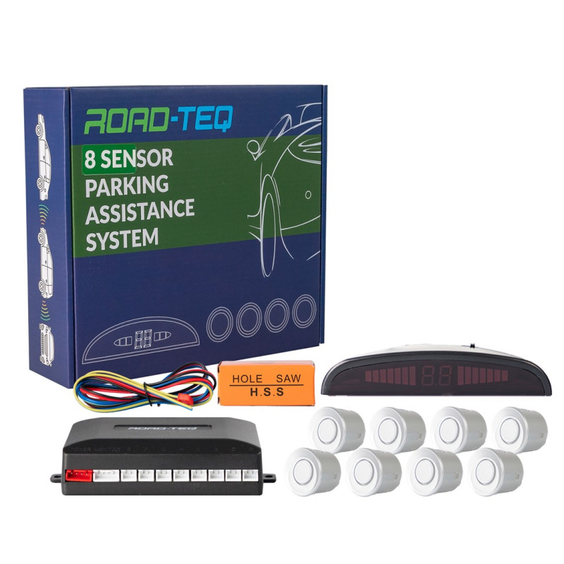 M-TECH CP8S/MT ΣΥΣΤΗΜΑ ΠΑΡΚΑΡΙΣΜΑΤΟΣ 12V ΜΕ 8 ΑΙΣΘΗΤΗΡΕΣ ΕΜΠΡΟΣ & ΠΙΣΩ (ΑΣΗΜΙ) 21,5mm & ΟΘΟΝΗ